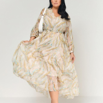 ПЛАТЬЕ ВЕЕР-БИРЮЗА